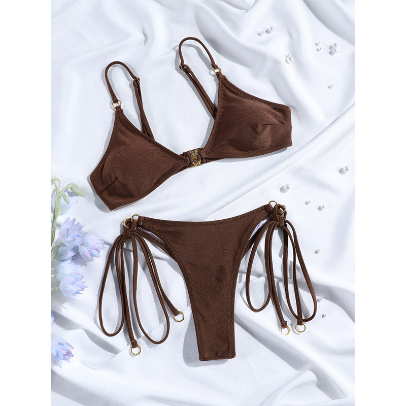 Swimwear - Rinabe String Bikini Blue Bikinis Bandage