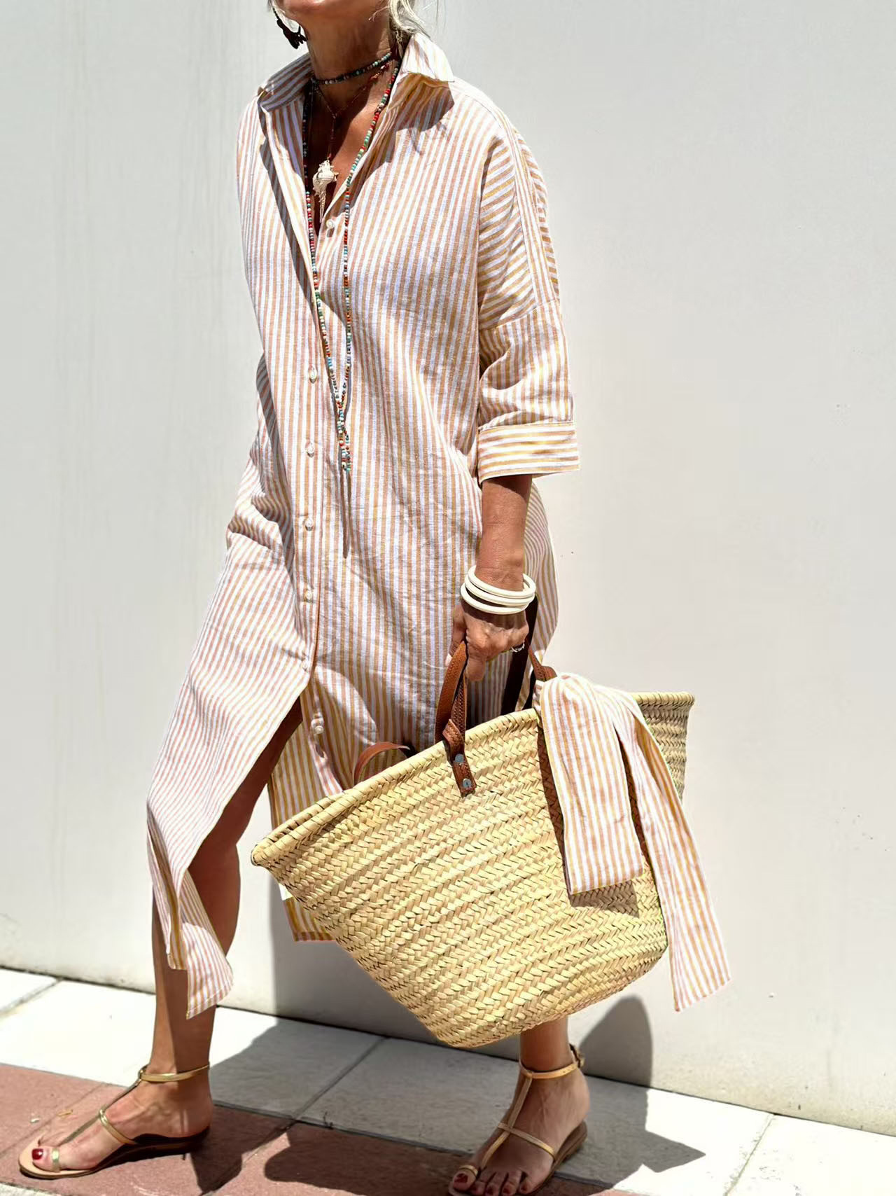 Maxi with Belt Summer Linen Lo - Casual Loose Linen Shirt Dress review and price