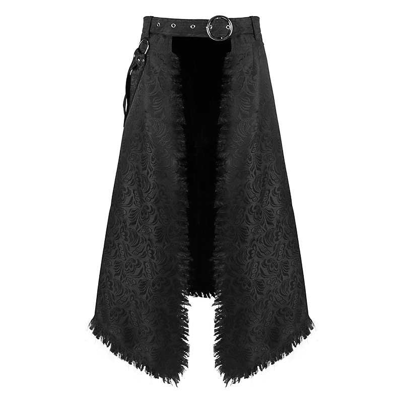 Men Gothic Jacquard Asymmetry  - Skirts review and price