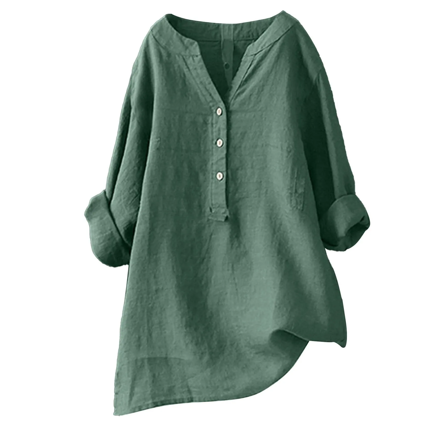 Unisex Women Men Cotton Linen  - Casual Loose Linen Shirt Dress review and price