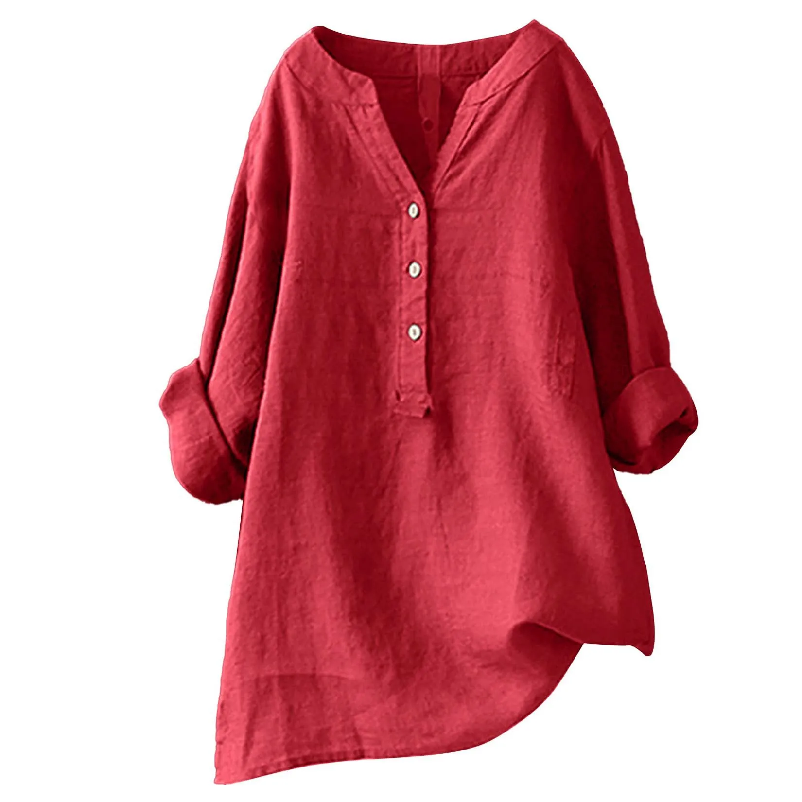 Unisex Women Men Cotton Linen  - Casual Loose Linen Shirt Dress review and price