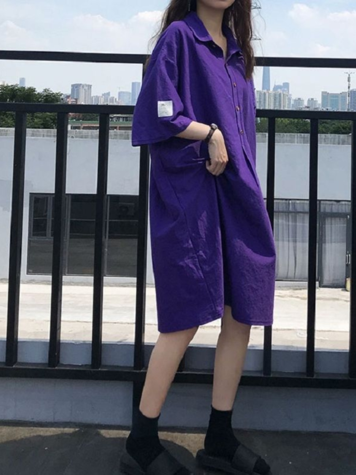 plus Size Shirt Dress Slimming - Korean Style A Line Shirt Dress review and price