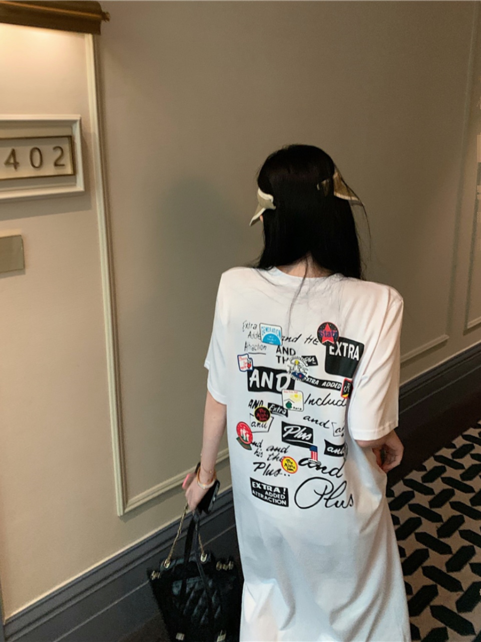 Black Short Sleeve T-Shirt Dre - Korean Style A Line Shirt Dress review and price