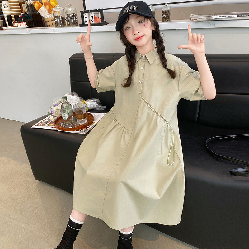 Korean Children Clothing Girls - Korean Style A Line Shirt Dress review and price