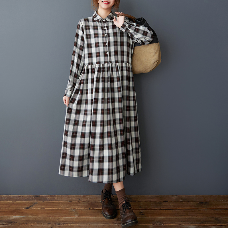 Spring Autumn Loose Korean Sty - Korean Style A Line Shirt Dress review and price