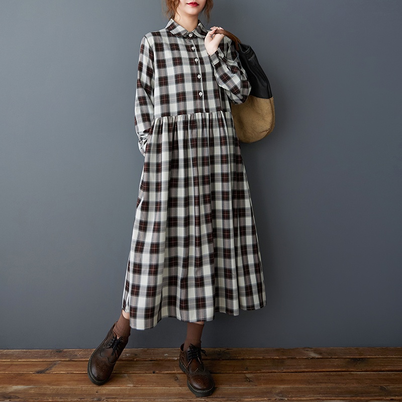 Spring Autumn Loose Korean Sty - Korean Style A Line Shirt Dress review and price