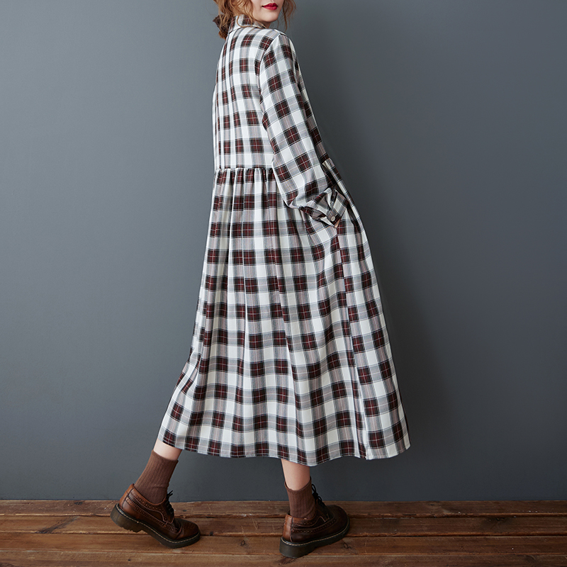 Spring Autumn Loose Korean Sty - Korean Style A Line Shirt Dress review and price